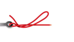 step one of Eugene slip knot