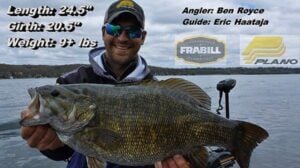 Possible State Record Wisconsin Smallmouth Landed
