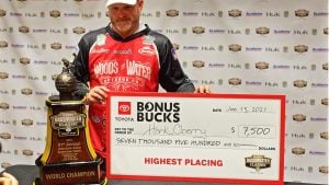 Cherry Collects Classic Trophy and Checks