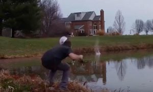Angler Nearly Shot While Fishing Pond