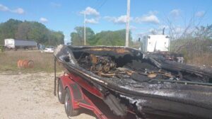 Police Officer’s Boat Destroyed by Arson