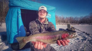 Sight Fishing Stream Trout Through the Ice