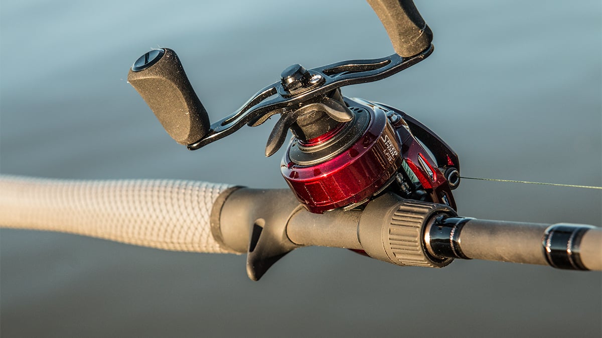 reel seat of a bass fishing rod