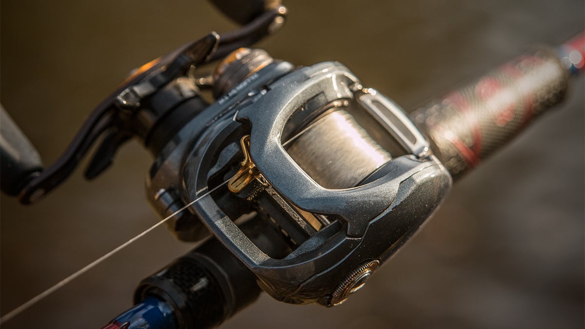 fishing line on a fishing reel