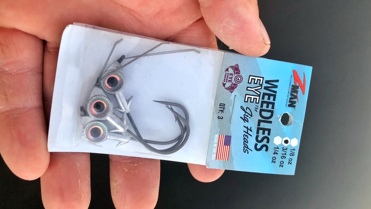 package of bass fishing jigheads