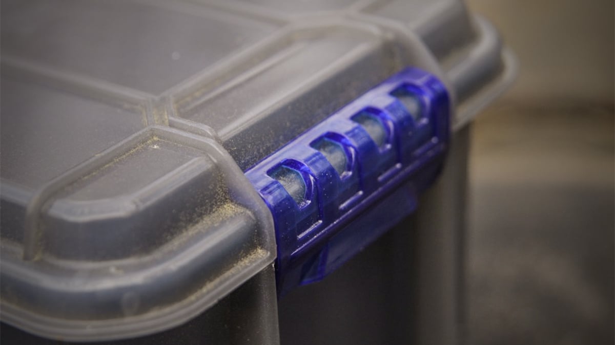 tackle box latch for bass fishing