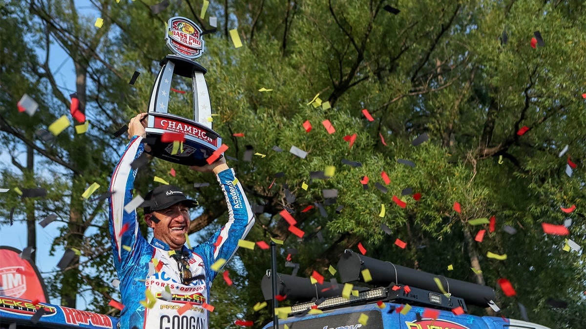 pro angler jacob wheeler holding fishing trophy