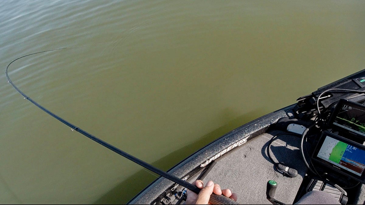 Jason with a long rod crappie