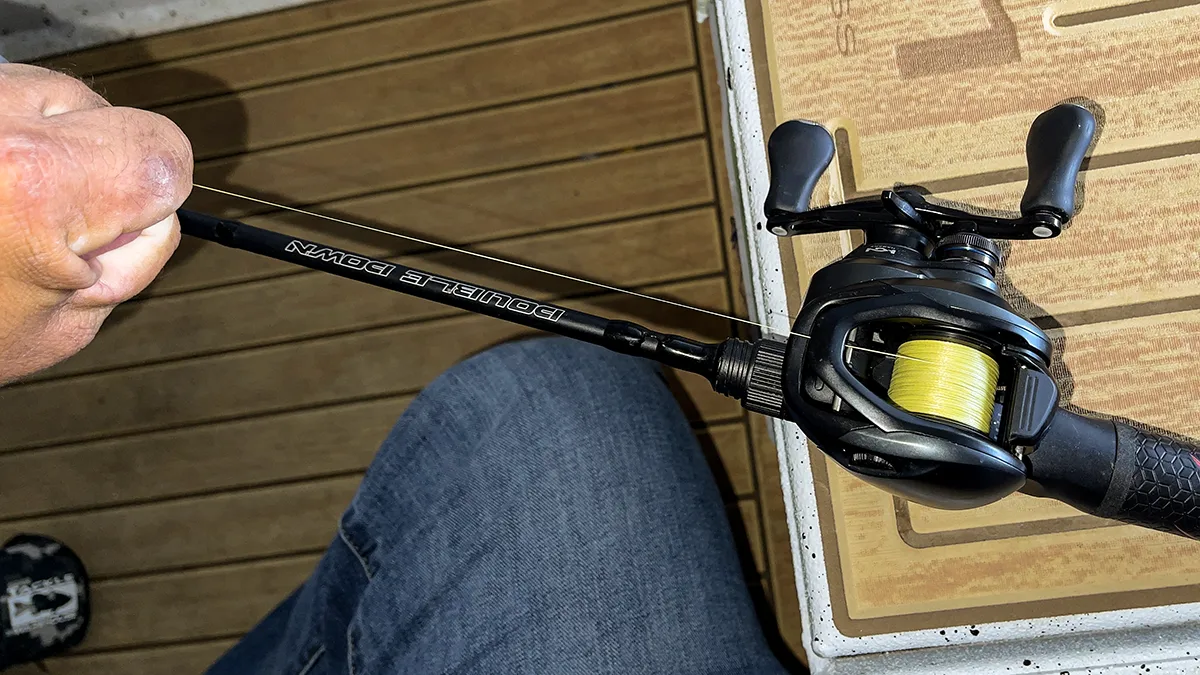 pulling drag by hand to set drag properly