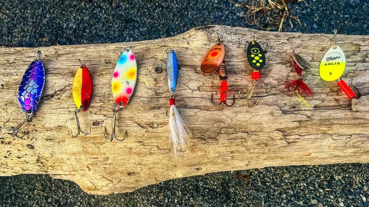 alaska trout fishing lure choices