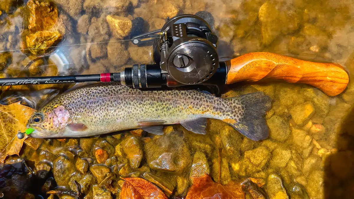 megabass hunting huntsman rod stream trout