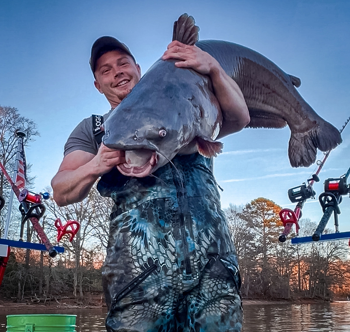 Lake Hartwell Man with huge catfish