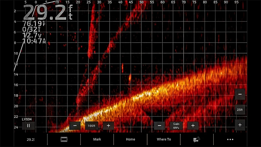 forward facing sonar FFS screen