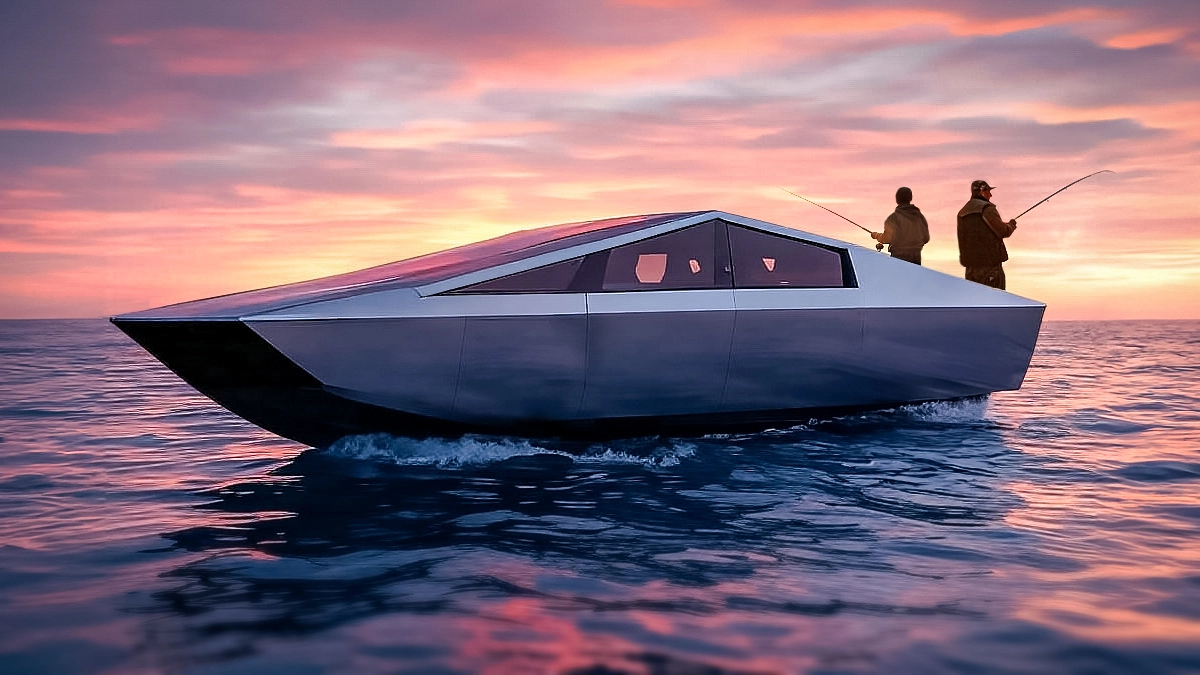 Tesla CyberBoat fishing