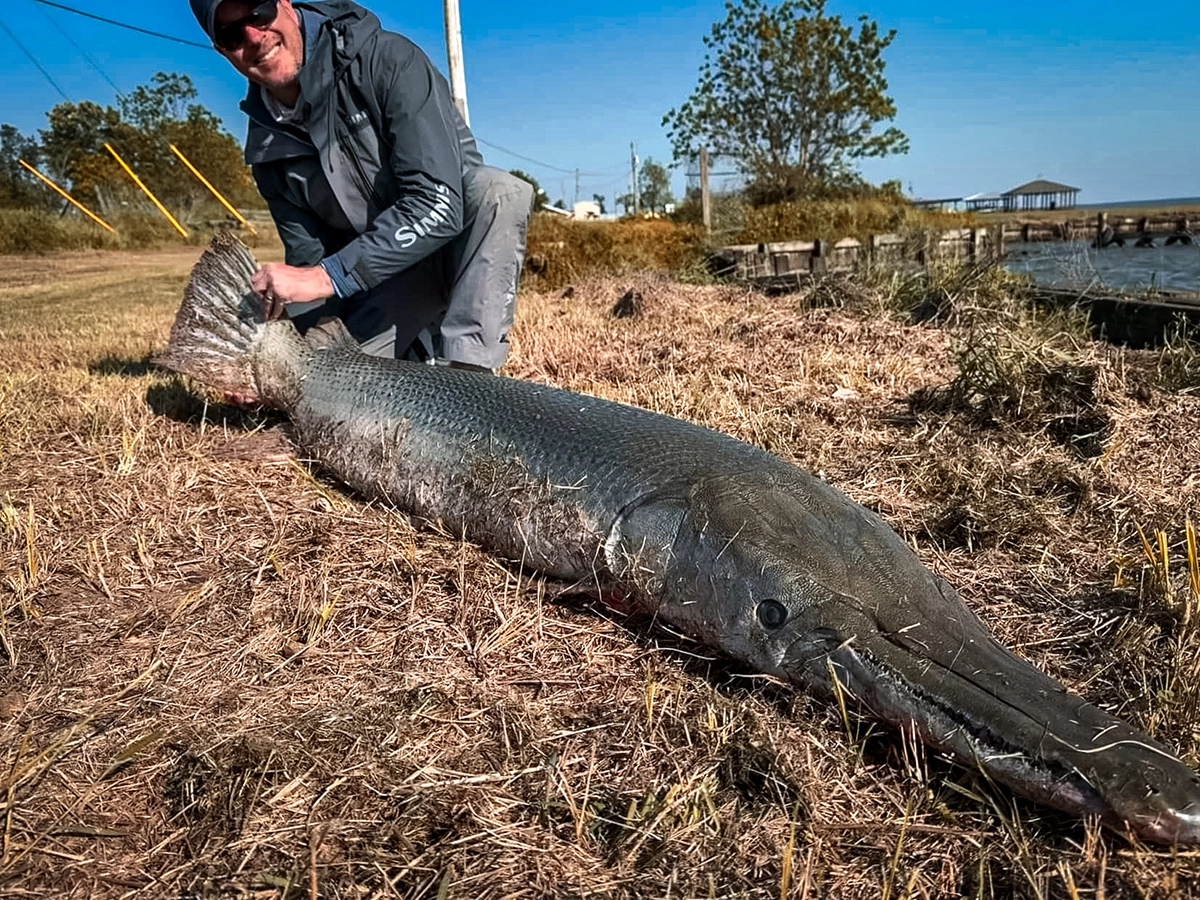 art weston and his 153-pound 2-pound-test record alligator gar