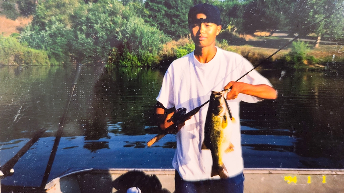 a young oliver ngy with a nice bass