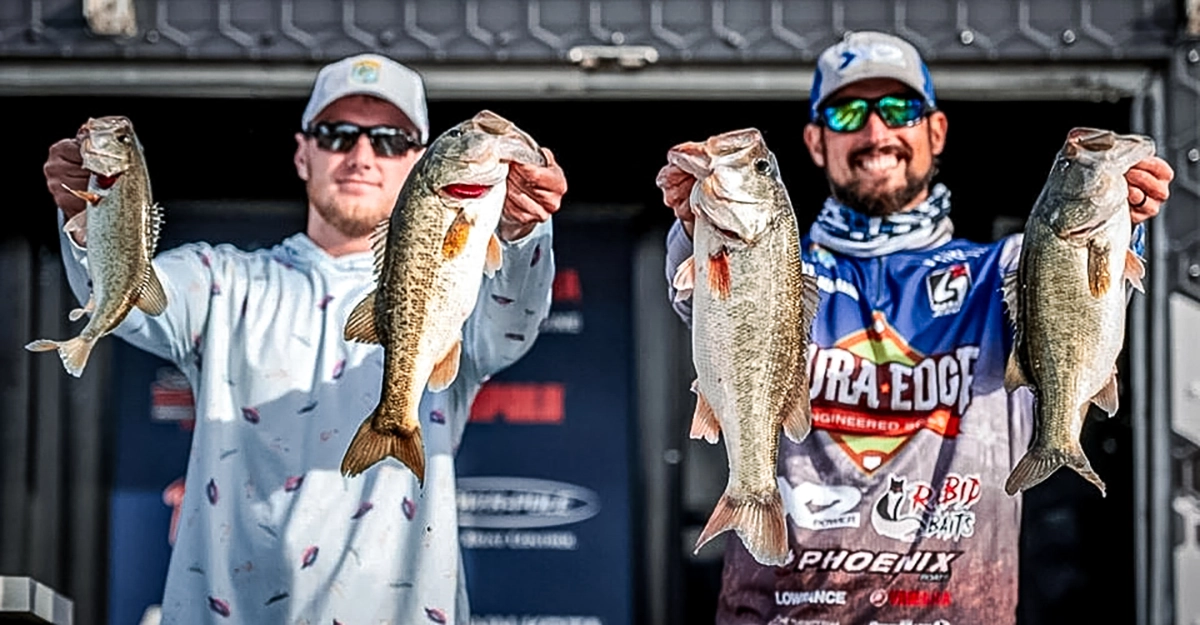 angler holding a bass