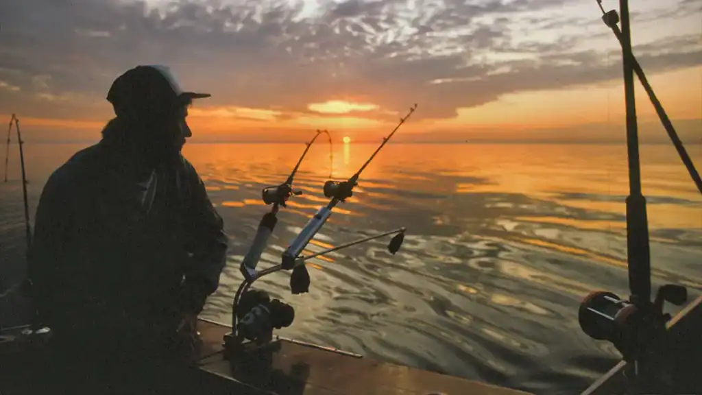 Great Lakes trout trolling