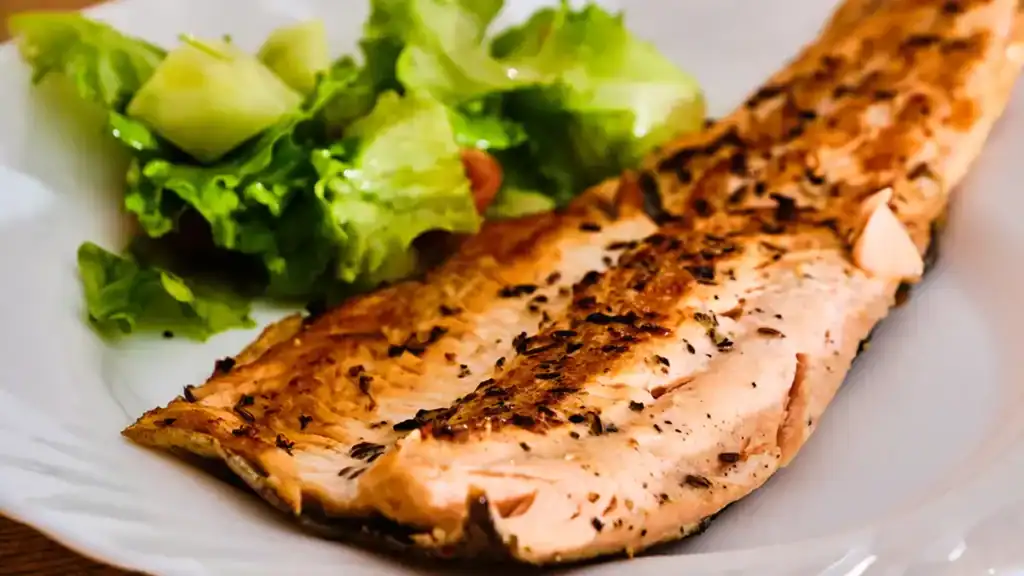 grilled trout fillet