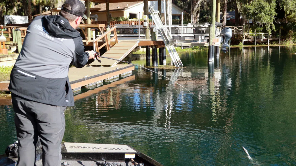 Casting swimbaits near docks