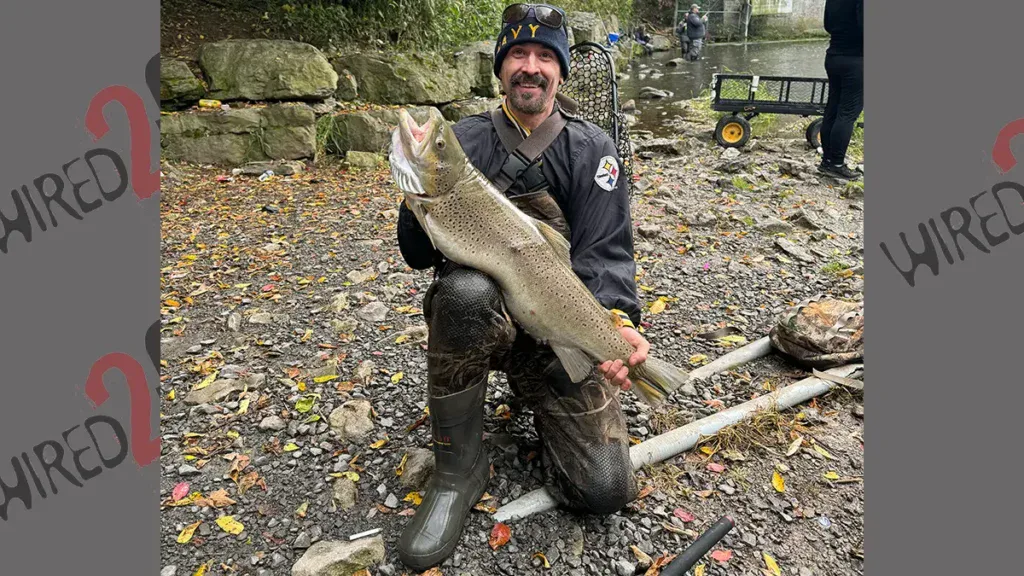 Jason Schultz with brown trout
