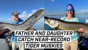 Daughter And Dad Catch And Release A Pair Of Near-Record North Dakota Tiger Muskies