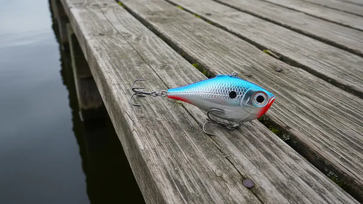 A shiny Rapala Rippin’ Rap lure