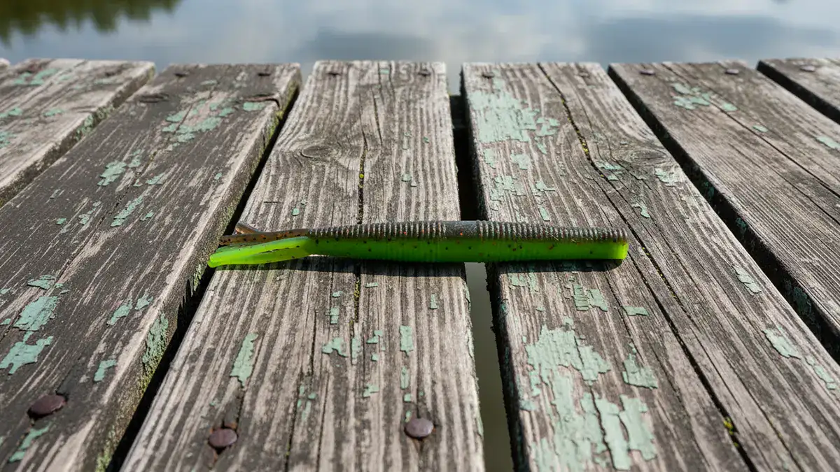 A green Z-Man Hula StickZ lure