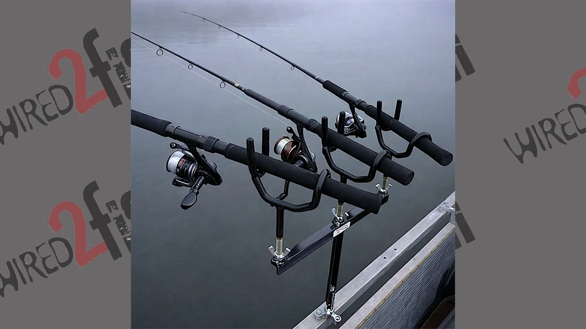 A simple three-rod mount is the beginning of building a spider rig. With another rod holder on the opposite side, this boat will be armed with six rods, enough to complete the setup.