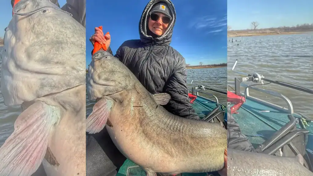 Cassie Hines and blue catfish