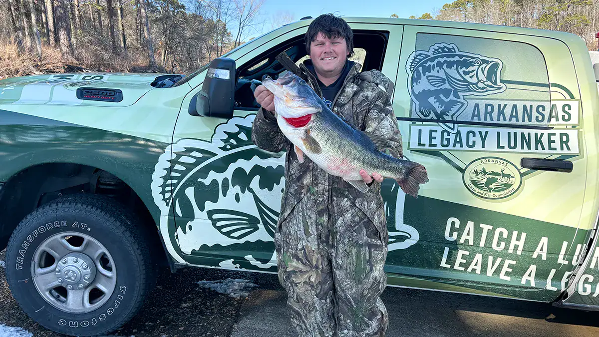 Levi Loe bested his brother’s big fish of the day with a 12.63-pound beast as they waited for the Legacy Lunker Truck to transport Trace’s fish.