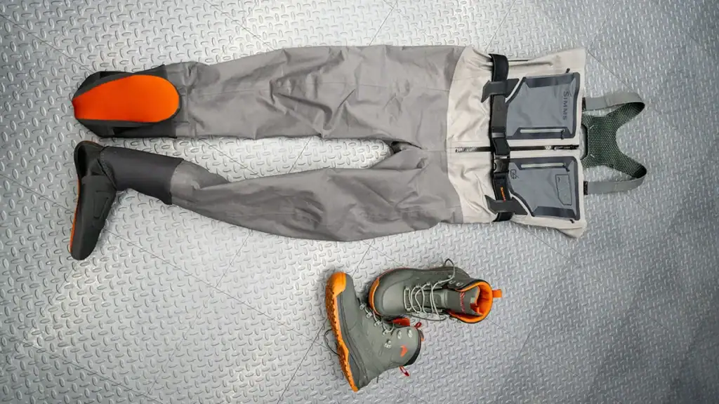 Simms G4Z Zipper Waders tabletop