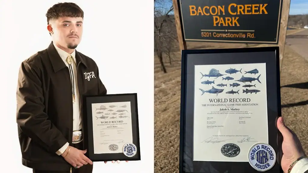 Jakob Mackey caught an IGFA record grass carp