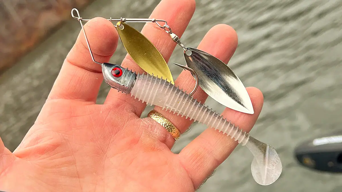 The Jewel Baits Gem Blade Spinnerbait.