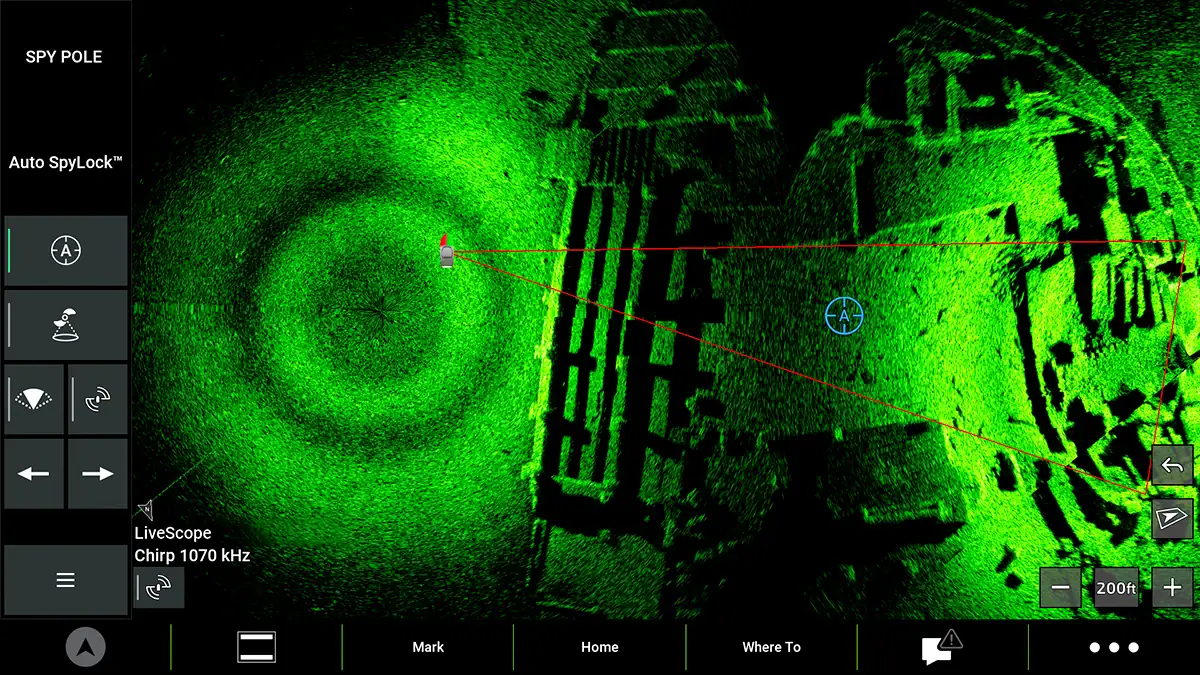 A screenshot of Garmin's newly announced 360-degree scanning sonar system.