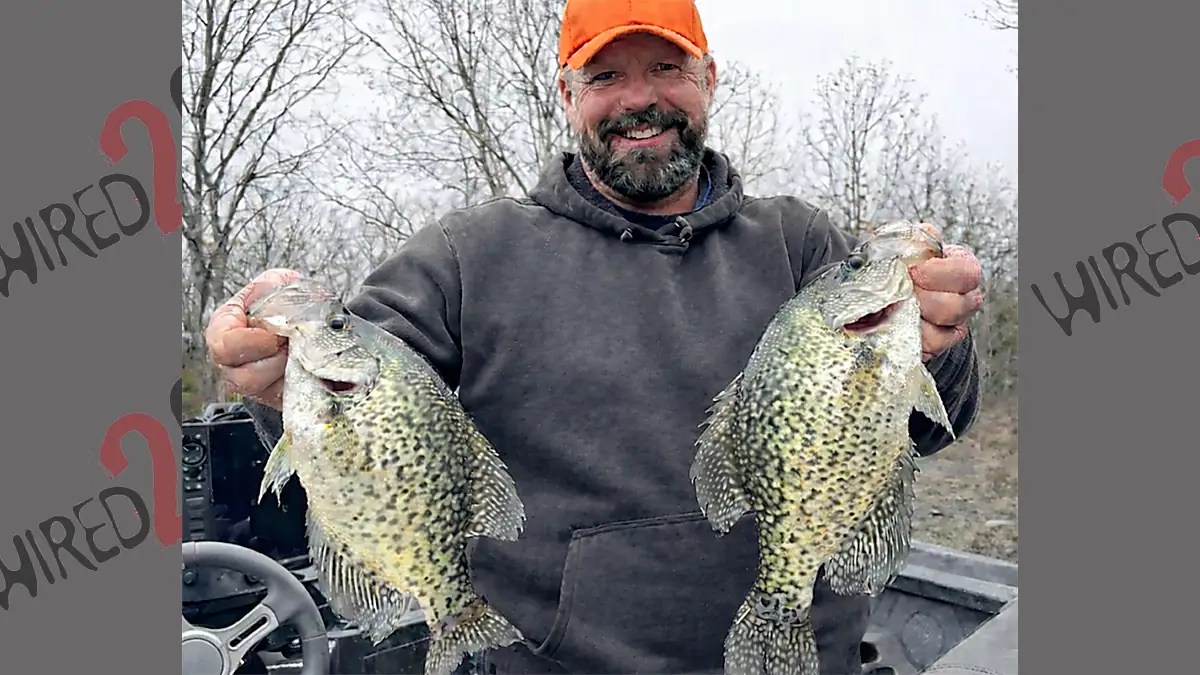 Trace Nelson is all smiles with these May slabs that he didn’t have to pull through a hole in the ice.