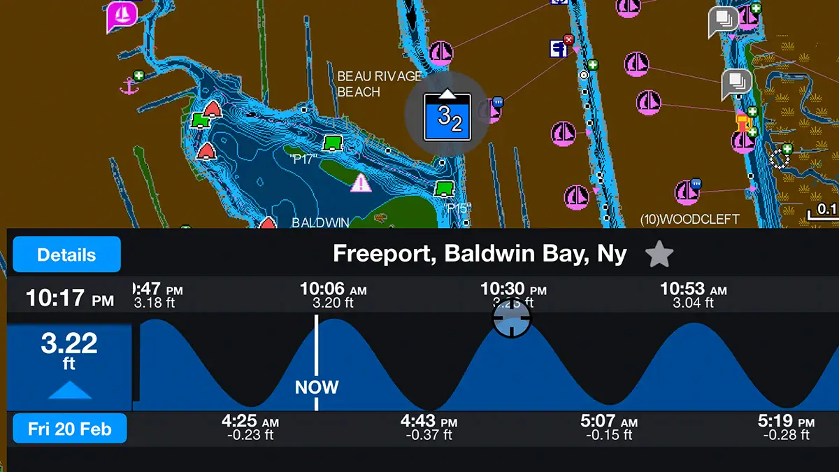 Data showing tidal ebbs and flows in a New York body of water.