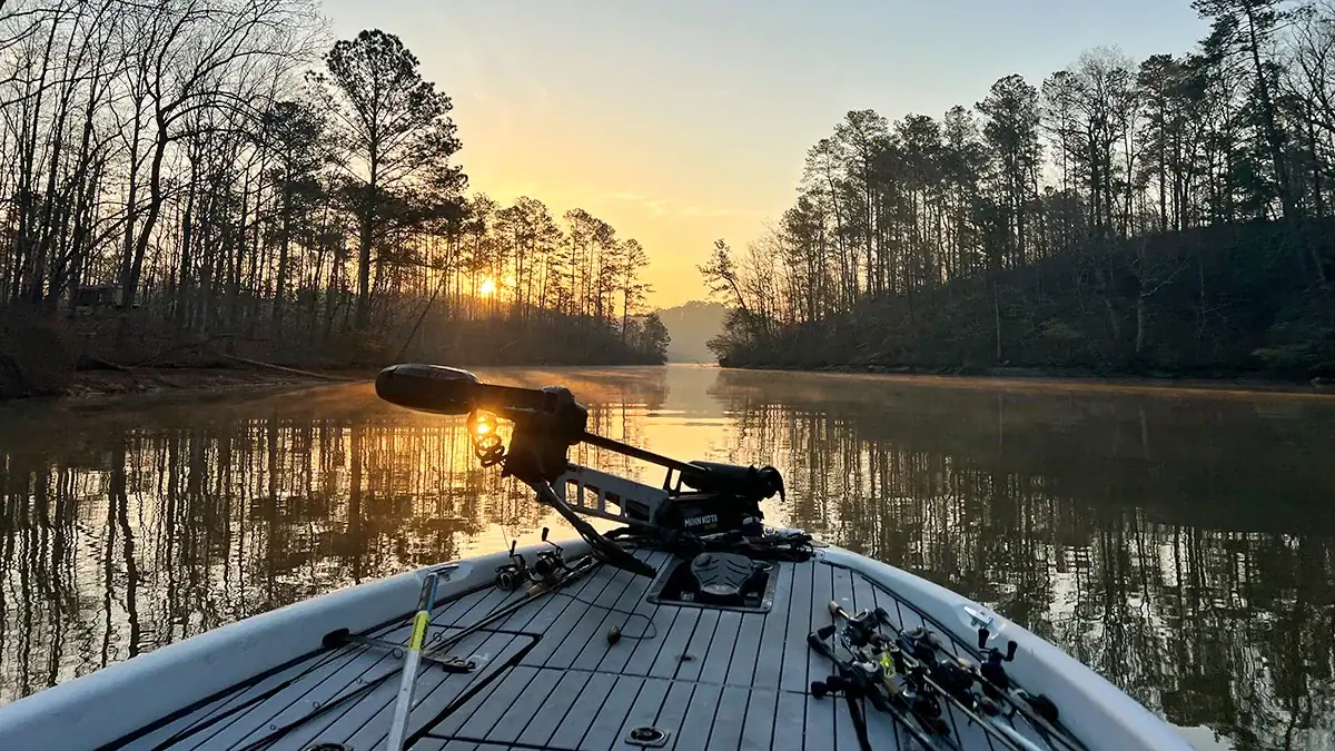 Fishing for post-spawn bass.
