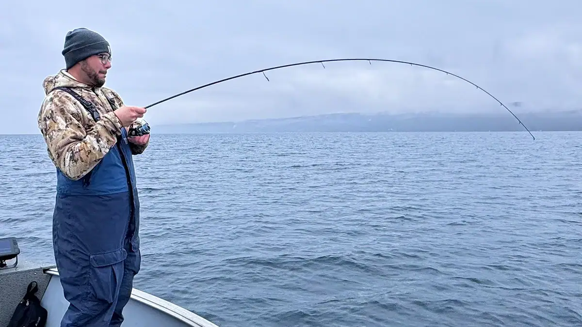 A Shimano Compre Lite Series rod on the water.