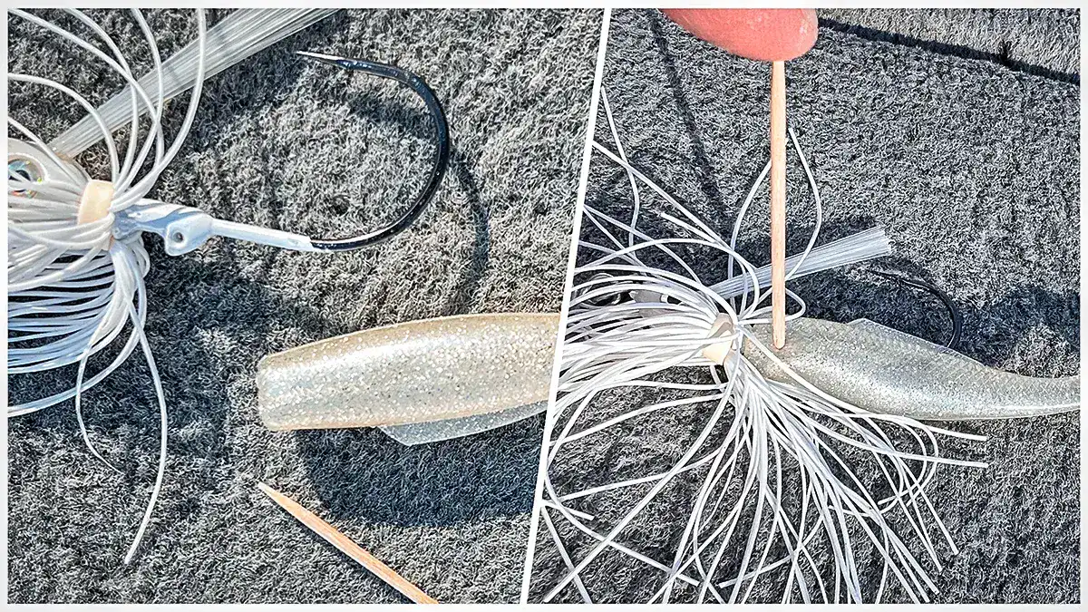 You can use toothpicks to secure your bait.