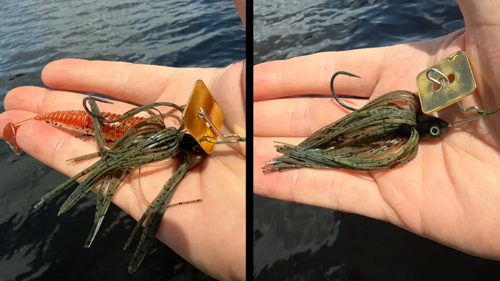 Pulse Fish Side Piece lure with and without a trailer