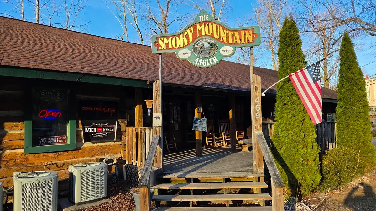 Outside Gatlinburg's Smoky Mountain Angler.