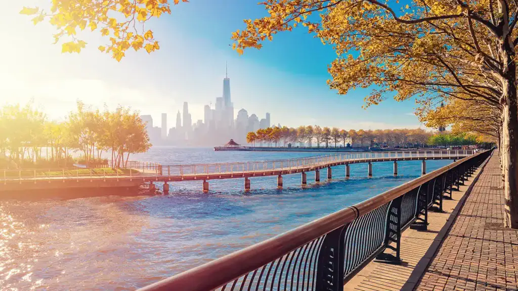 New York City Manhattan skyline panorama and Hudson River