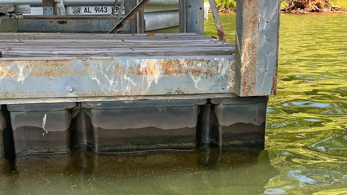 You don't have to physically see fish to catch one around a dock if you're using FFS.