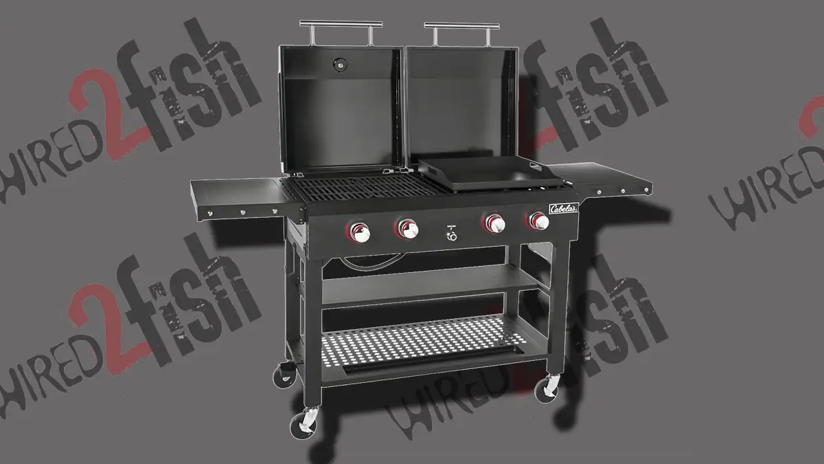 Cabela's Deluxe 4-Burner Grill and Griddle Combo.
