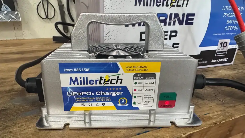 MillerTech's 36V 15A On-Board Lithium Battery Charger