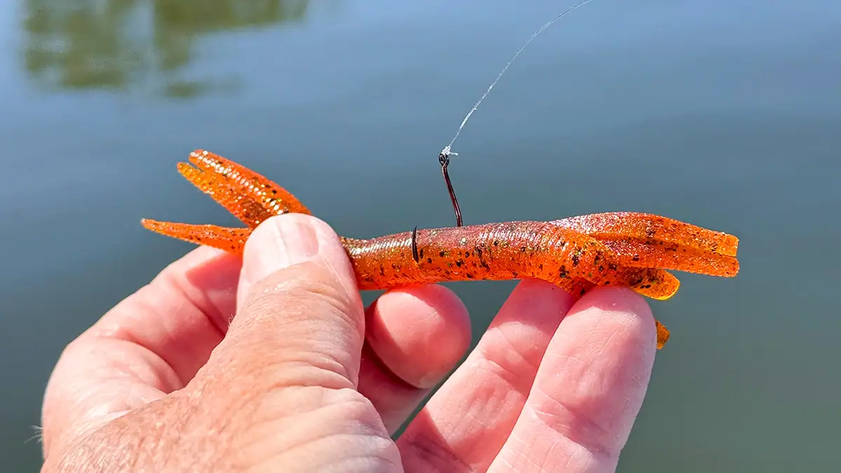 Don’t be afraid to experiment with your Senko presentation. Cutting the ends with a scissor to create skirts at each end will add a little flutter to your presentation and often entice a bite from a reluctant bass.