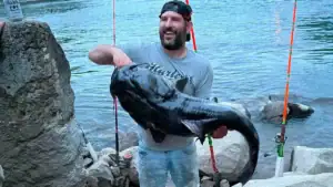 Shoreline Angler Targeting a “Michigan Monster” Catches 48.1-Pound Catfish