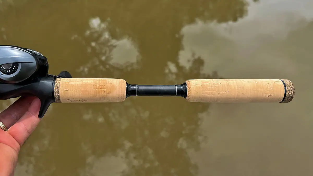 The split-grip cork handles on the Lake Fork Silver Series.