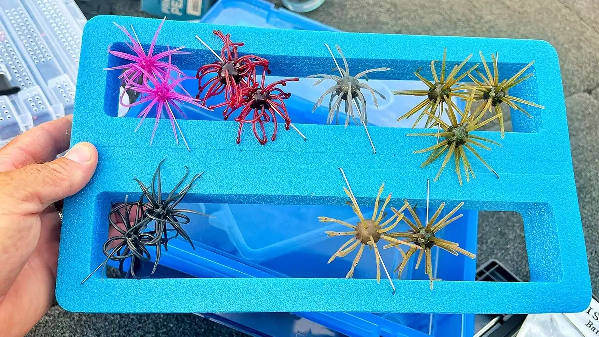 The SPRO Coike Keeper, a foam insert for storing urchins that can be used with any standard deep tackle tray.